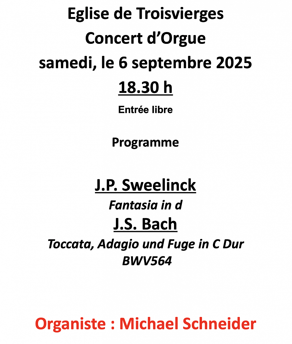 Concert Orgue Troisvierges