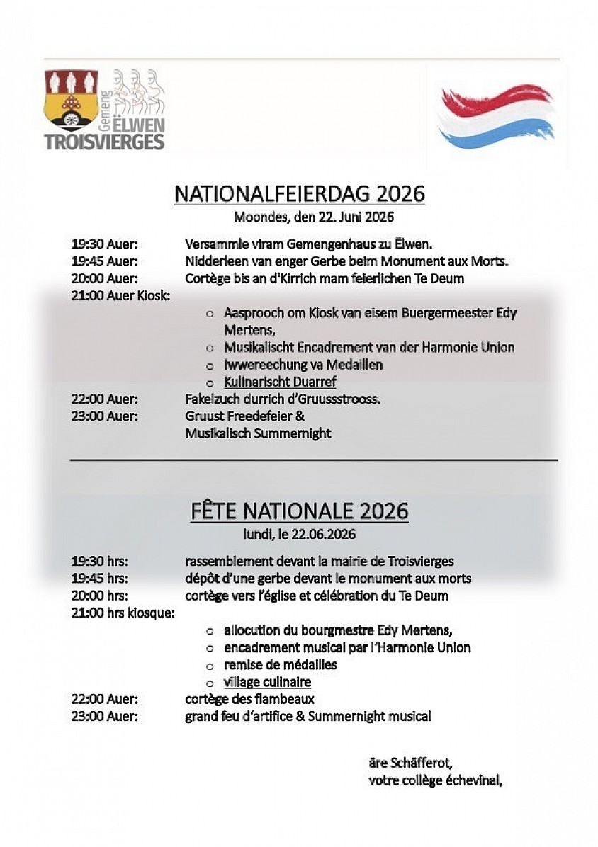 Fête Nationale 2026